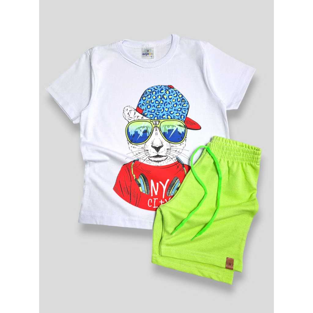 Conjunto Infantil Menino Verão Camiseta e Bermuda tamanho 1 ao 8 em Oferta na Shopee