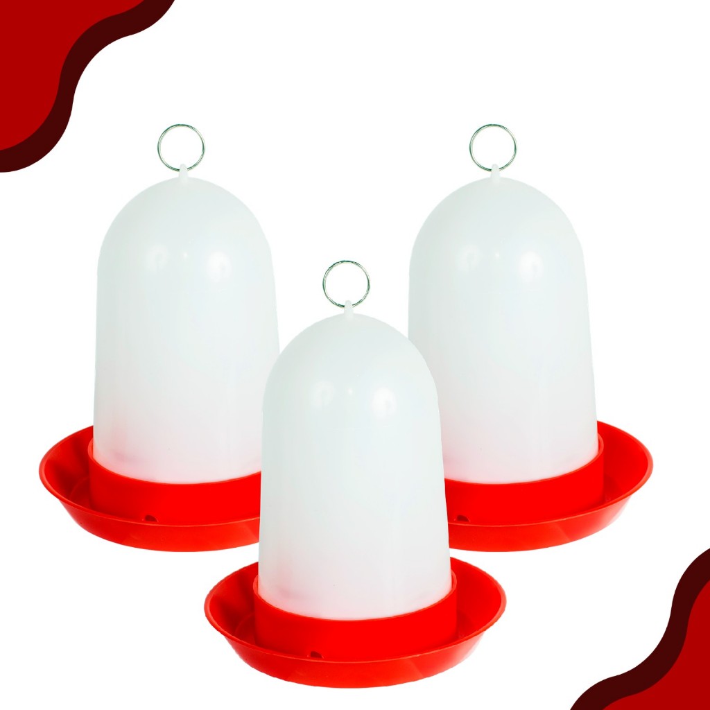 3 Comedouro OU 3 Bebedouro Automático Granja Galinheiro Viveiro 750ML