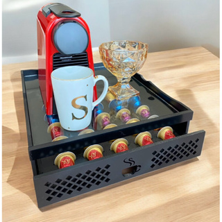 Porta Capsulas E Porta Maquina Gaveta Café Nespresso em Oferta na Shopee