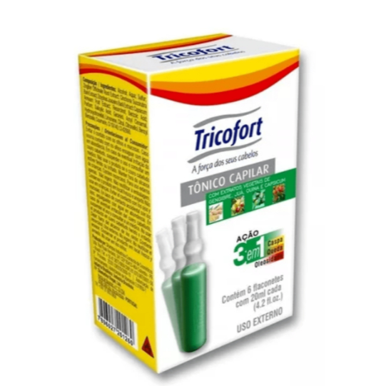 Tricofort Tônico Capilar Controle de Queda Ampolas 20ml cada Original! em Oferta na Shopee