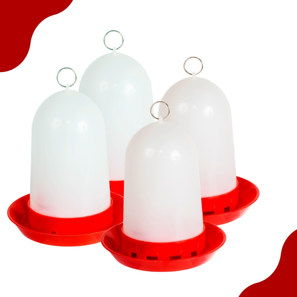 Kit 2 Comedouro 2 Bebedouro Automático De 750ml Para Aves Codorna e Pinto