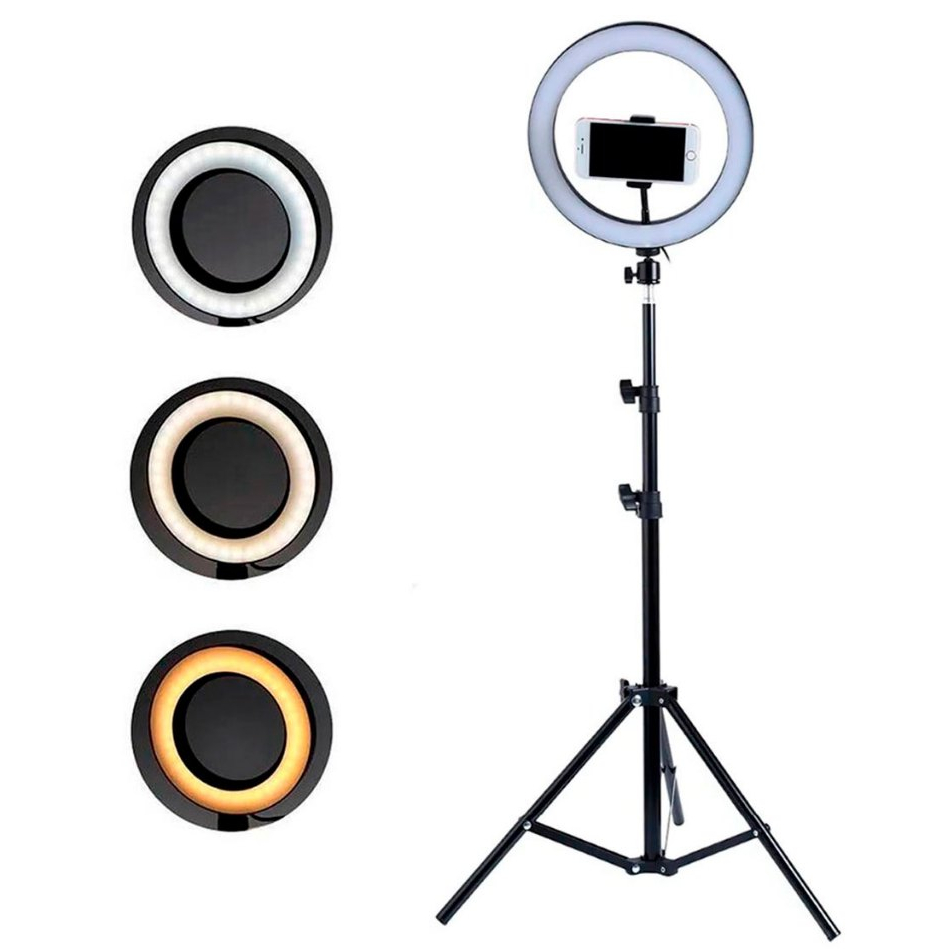 Ring Light Led 10 Polegadas 26cm Portátil Luminária Iluminador Para Vídeos Fotos Youtuber Tik Tok