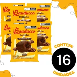 Bolinho Sabor Duplo Chocolate C/16 Unidades 40g Bauducco