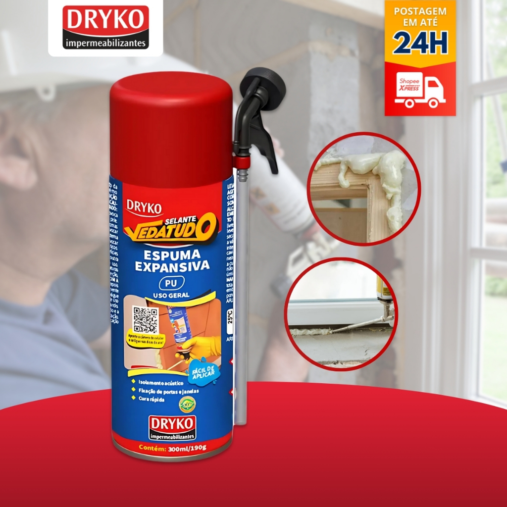 Espuma Expansiva Selante Vedatudo 300ml