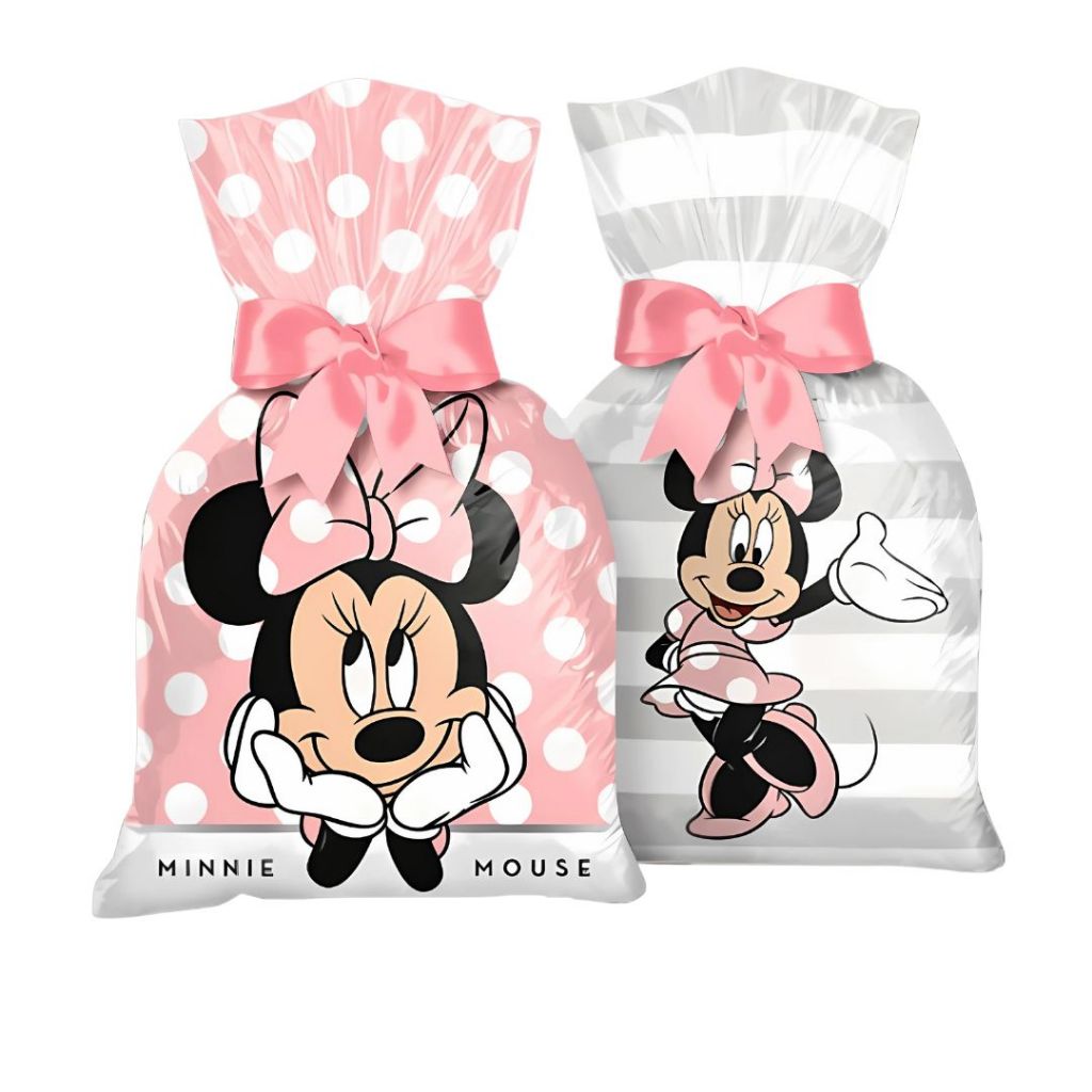 8 ~40  SACOLA MINNIE MOUSE ROSA FESTA LEMBRANCINHA Regina