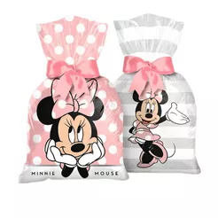 8~40 SACOLA MINNIE MOUSE ROSA FESTA LEMBRANCINHA Regina9 (CHOCO)