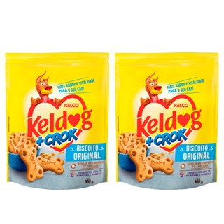 Kelco KIT Keldog + Crok Biscoito Original 900g - 2 Unidades em Oferta na Shopee