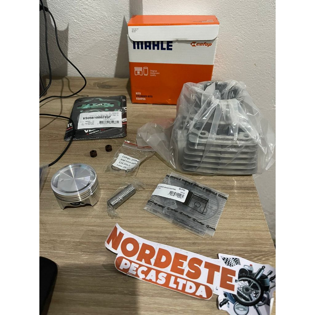 Kit Cilindro Pistão Anel Motor Cg Titan Fan Bros 150 2004 2005 2006 2007 2008 2009 2010 2011 2012 2013 2014 Original Metal Leve K9171