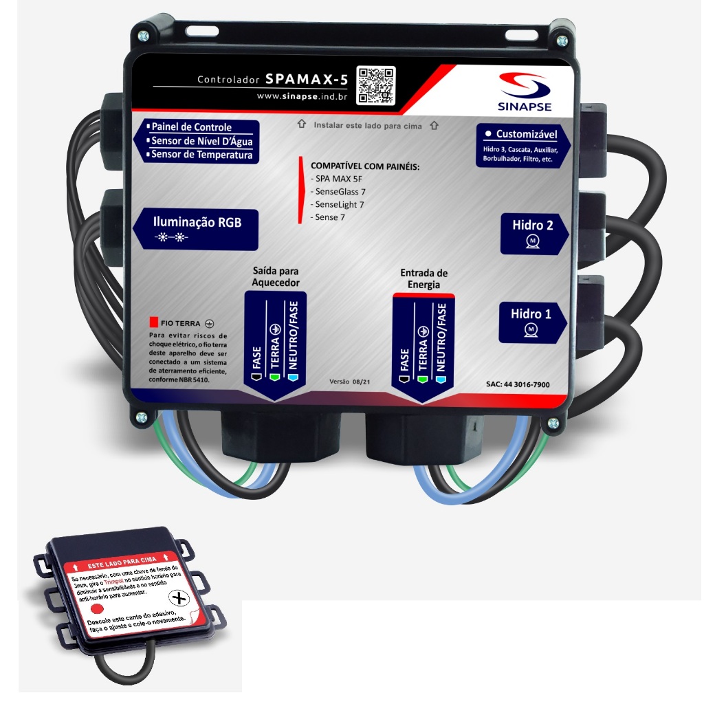 Fonte Caixa Comando Controlador Spa Max 5f spamax-5 Sinapse