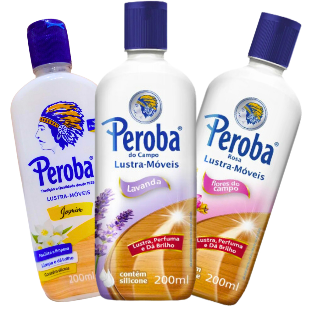 Lustra Móveis Kit 3 Fragrâncias 200ml Lavanda Jasmim e Flores de Campo Limpa Protege e Perfuma