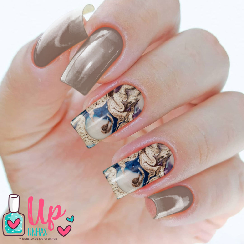 Adesivo para Unhas Estampa Marmorizada - MA 01