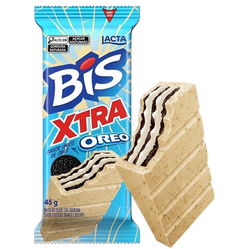 Chocolate Bis XTRA Recheado Oreo 45g Lacta em Oferta na Shopee