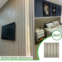 Kit 4m² Ripado BOLD Fendi 30x30 - 44 peças | Anti-impacto | Autocolante