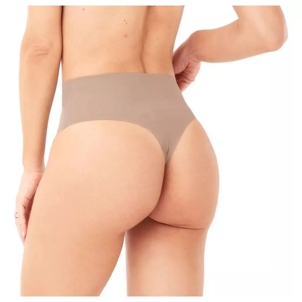 Calcinhas Fio Dental Cós Alto Confortavel Sem Costura 7 cm Cós Corte a Laser Modeladora Não marca em Oferta na Shopee