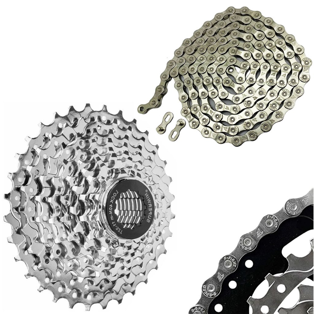 Catraca K7 Cassete 11/36 9v Sram Bike + Corrente 9v Bike Bicicleta 116 Elos Missing Link em Oferta na Shopee