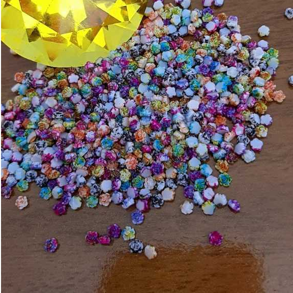 mini rosinha mix meslada 3mm - pedrarias para adesivos e joias de unhas - escolha a quantidade
