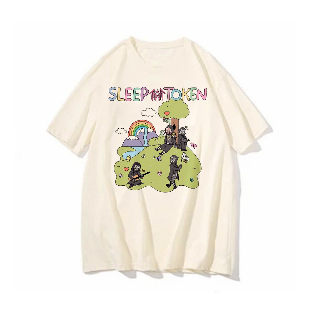 Camiseta Sleep Token Fofo blusa feminina masculina unissex desenho cartoon ilustrado banda metal rock gym blusa academia