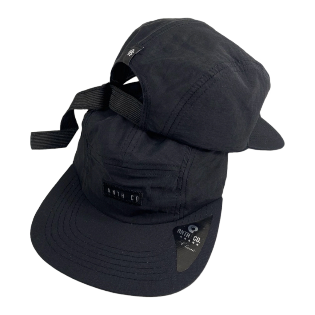 Boné 5 Five Panel Aba Reta Impermeável Anth Co Premium Fitão Strapback Preto Skatista Streetwear em Oferta na Shopee