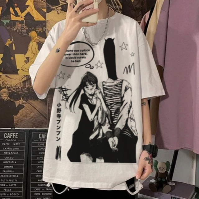 Camiseta Branca Anime  Boa Noite Punpun OYASUMI PUNPUN