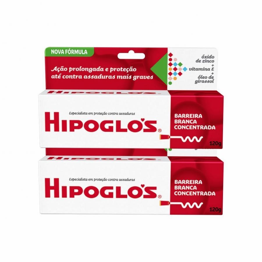Kit com 2 Unidades Hipoglós Creme Preventivo de Assaduras 120G cada.