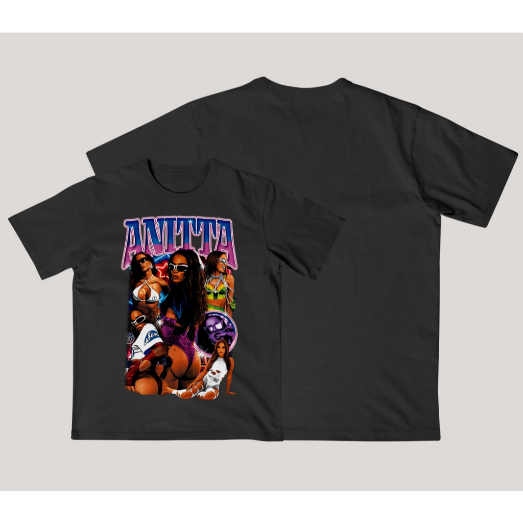 Camiseta Oversized Anitta Cantora Pop Streetwear Camisa Unissex