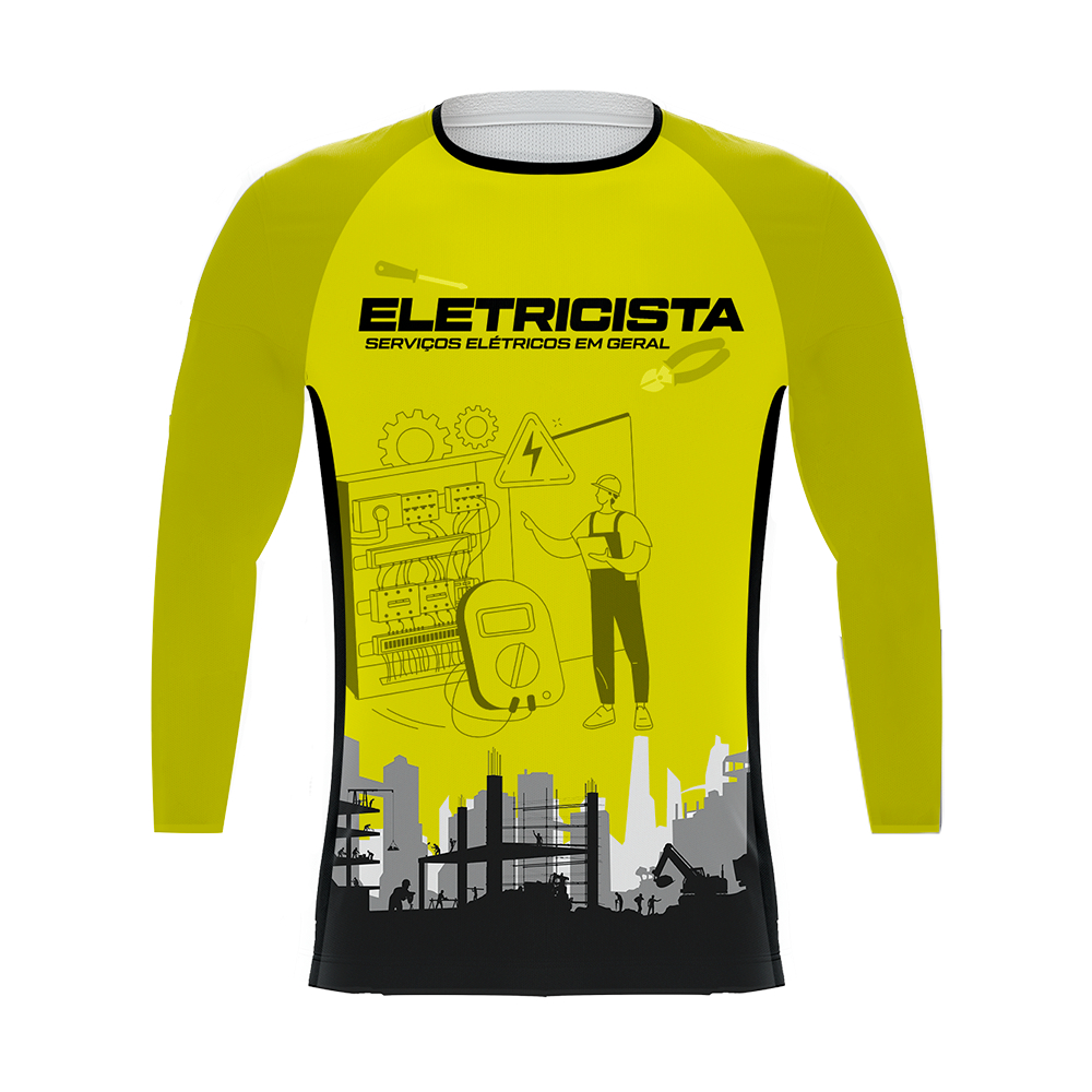 Camiseta Manga Longa Eletricista Profissional Cores em Oferta na Shopee