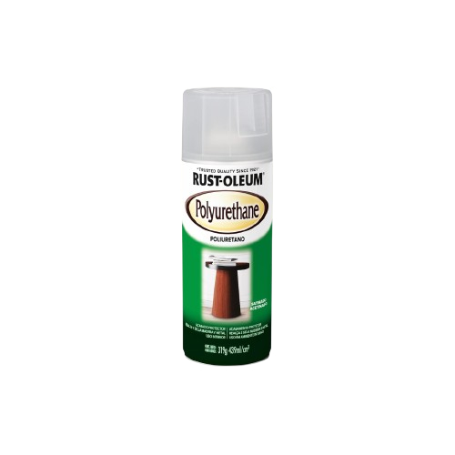Spray Verniz Pu Brilhante Para Madeira e Metal Interno Rust Oleum