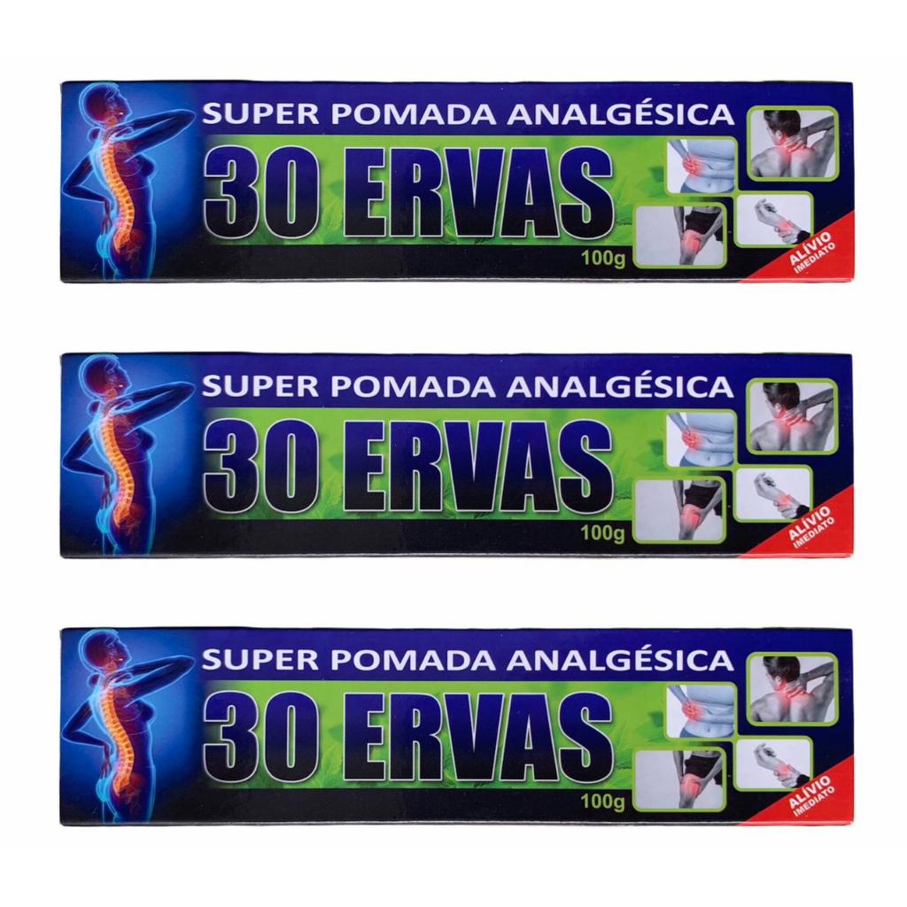 Kit 5 Pomadas 30 Ervas em Oferta na Shopee