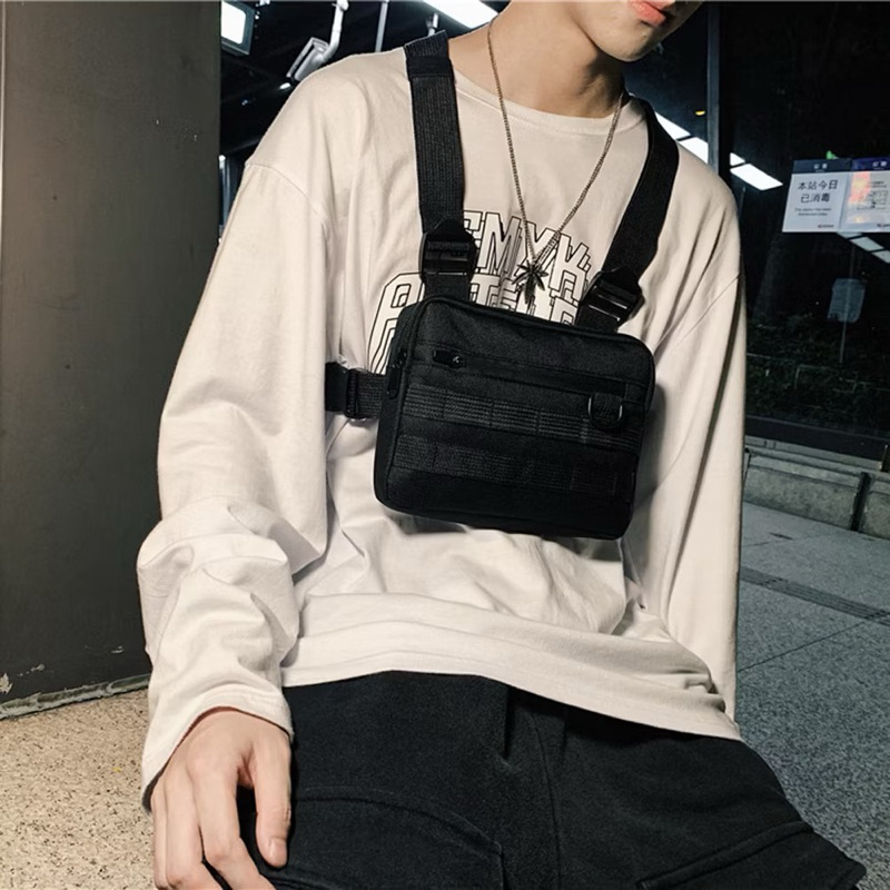 Bolsa Peito  motorboy Streetwear Moda/Utility Fashion/Trap/Skate /Hip Hop/cod:5581/6782 em Oferta na Shopee