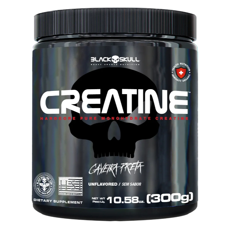 Creatina Black Skull Monohidratada CREATINE 300G Sem Sabor (PURA)