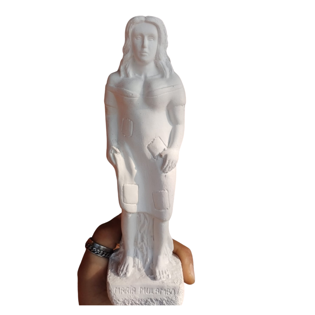 Imagem Pombagira Maria Mulambo 20cm Gesso Cru para Pintar Umbanda