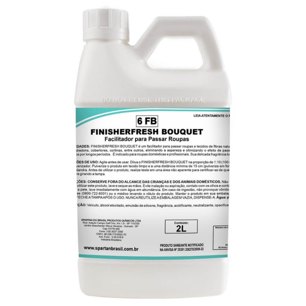 2L rende até 20L Finisherfresh Bouquet - Facilitador Passar Roupas E Tecidos De Fibras Naturais