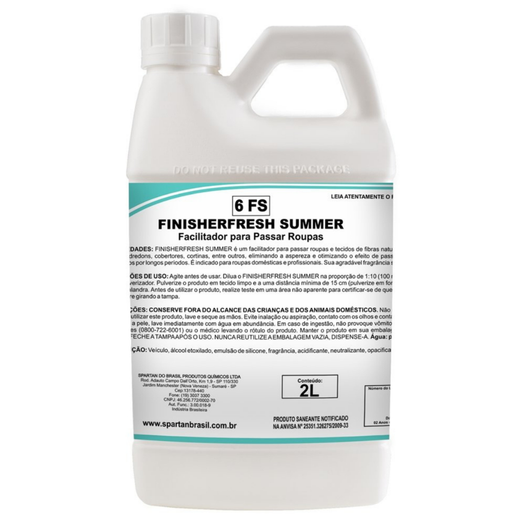 2L rende até 20L Finisherfresh Summer - Facilitador Passar Roupas E Tecidos De Fibras Naturais Rico