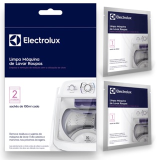 Kit 2 Sache de 100ml Limpa Maquina de Lavar Roupas Electrolux Original em Oferta na Shopee