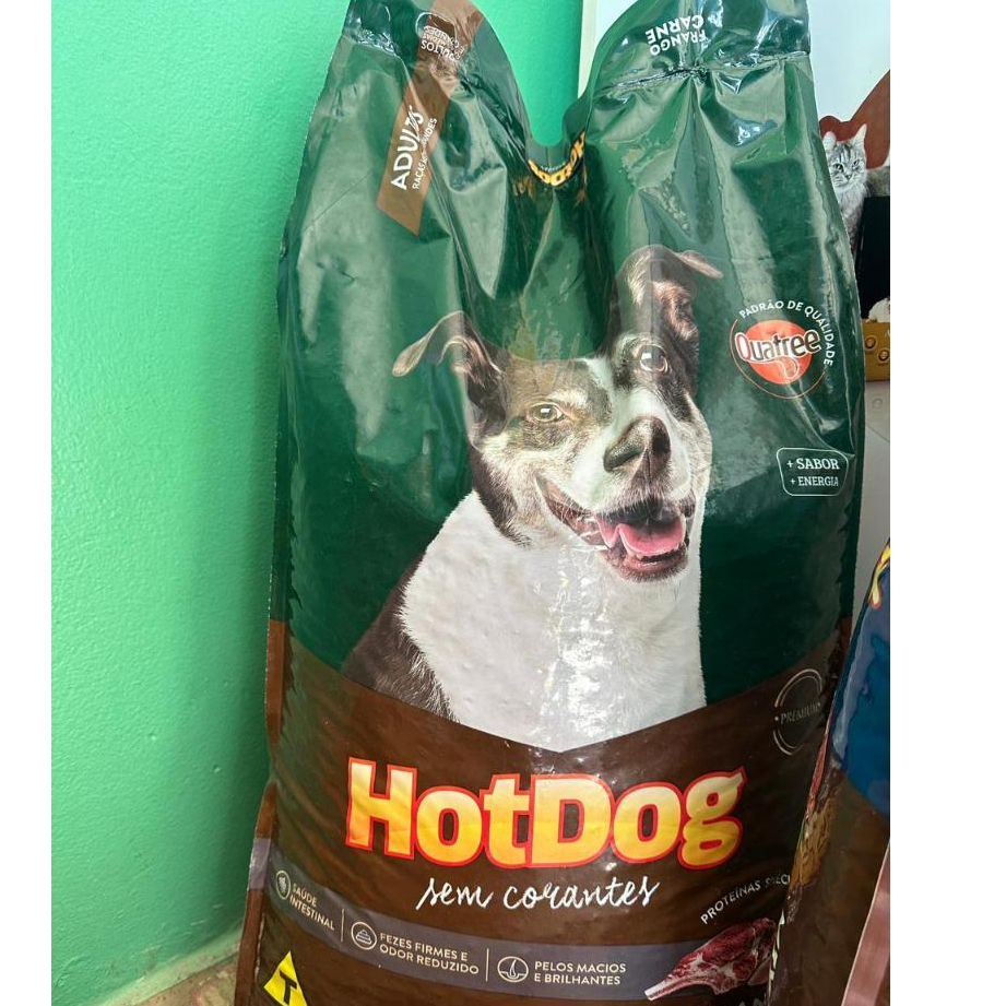 Ração Hot dog Á GRANEL 5KG | Sabor carne, e frango.