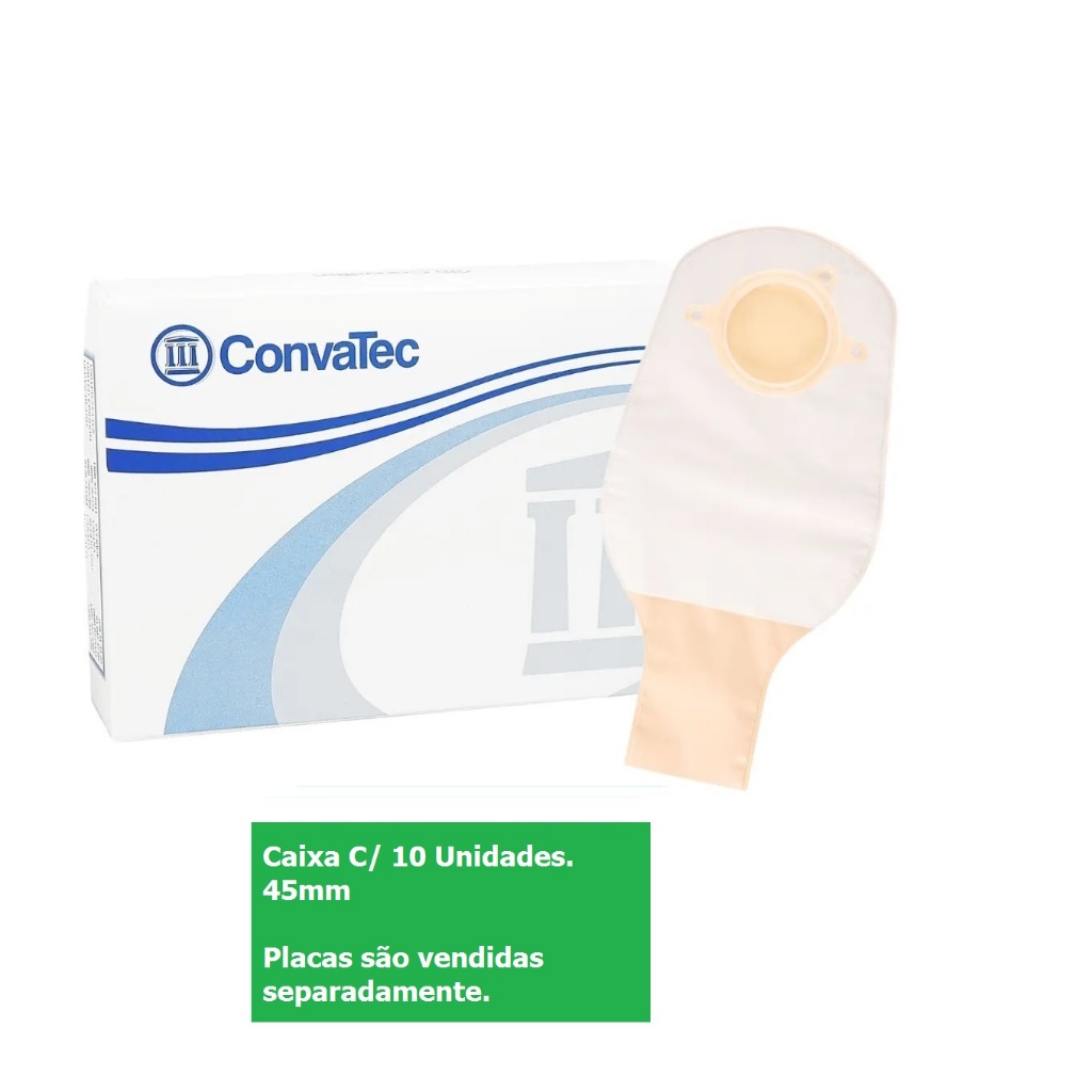 Caixa c/10 Bolsas De Colostomia 45mm Opacas SurfitPlus Convatec