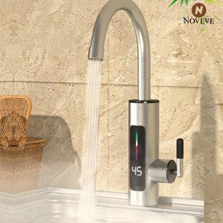 Torneira Elétrica com Visor de Temperatura e Ajuste em Aço Inoxidável