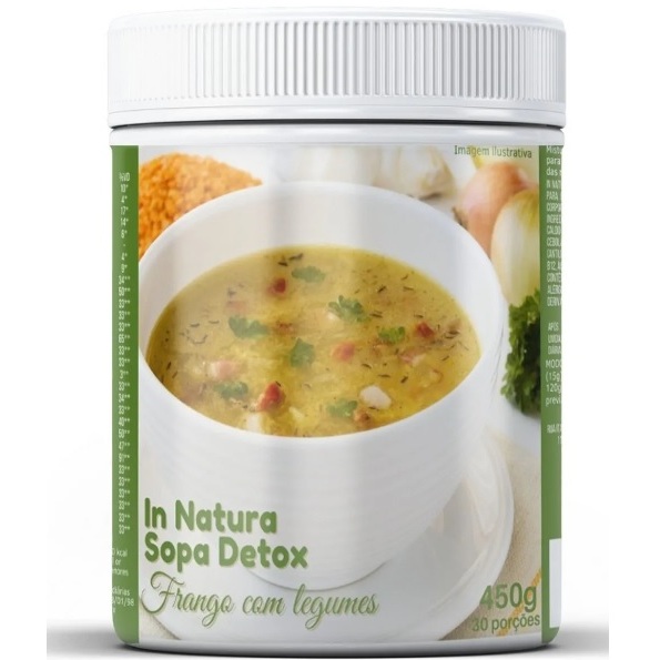 Sopa Detox Sabor Frango Com Legumes 450g - 30 Porções In Natura
