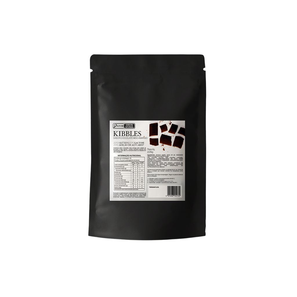 Kibbles Sabor Chocolate Meio Amargo Luckau- 2,01 Kg
