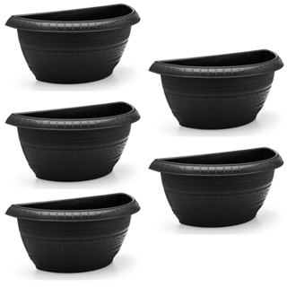 6 Vasos 5 Litros para plantas parede Arandela cuia meia lua plático Vaso Reforçado em Oferta na Shopee