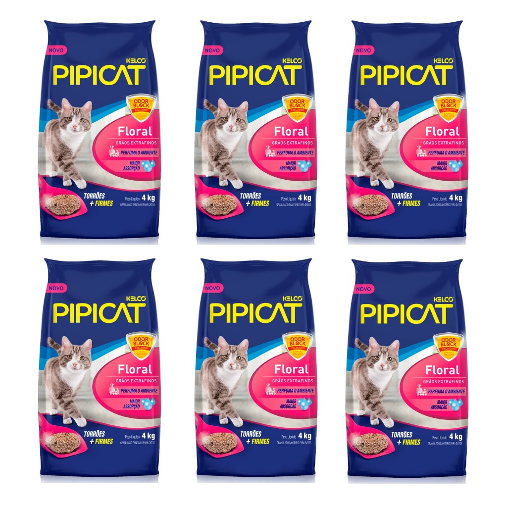 Kelco KIT Pipicat Floral Odor Block 4kg - 6 Unidades