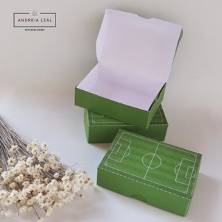 PEGUE E MONTE - Caixas Campo de Futebol Caixa para Doces ou Brigadeiros Personalizados Festa Futebol em Oferta na Shopee