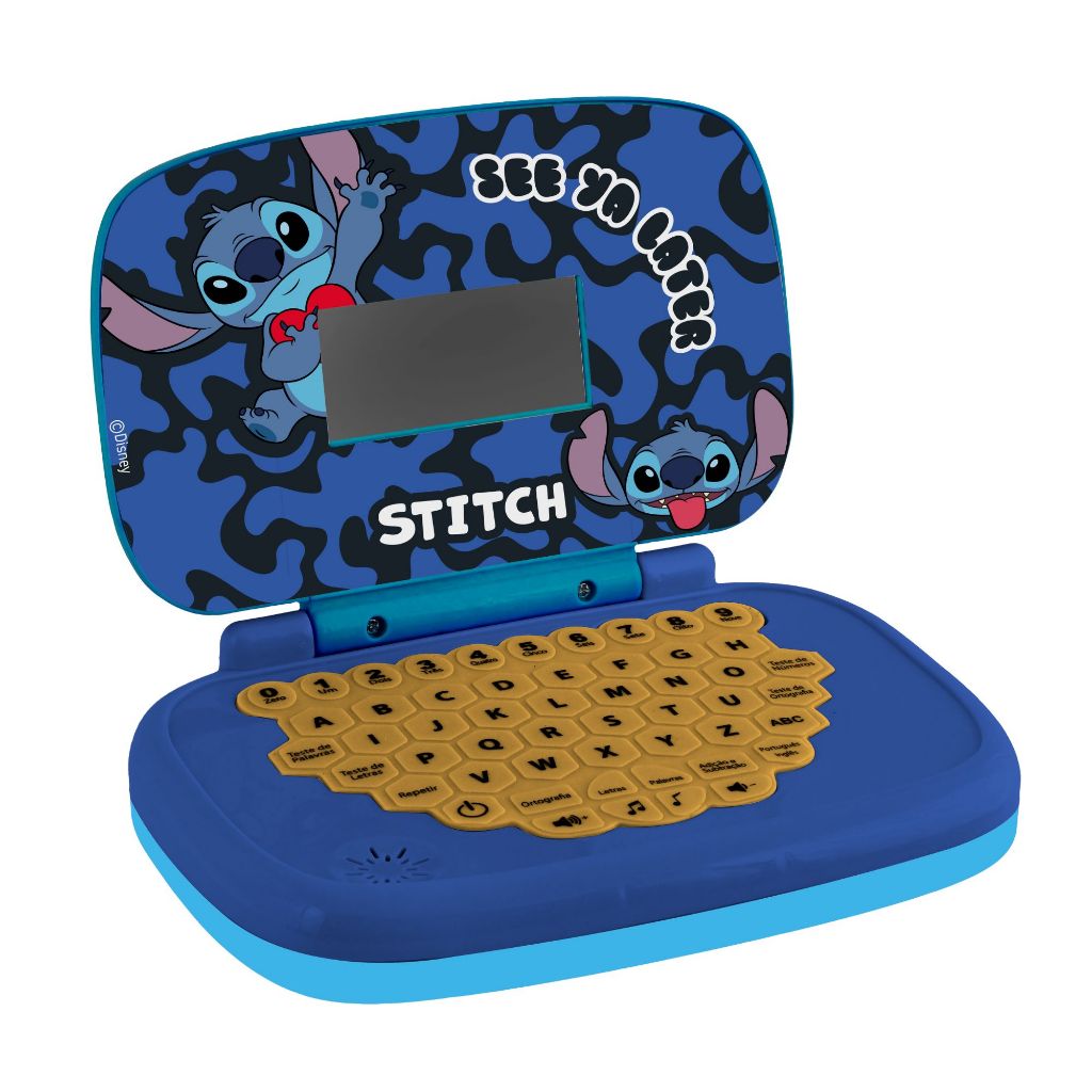 💻✨ Laptop Infantil Educativo Bilíngue Stitch – Candide Disney | 6 Atividades