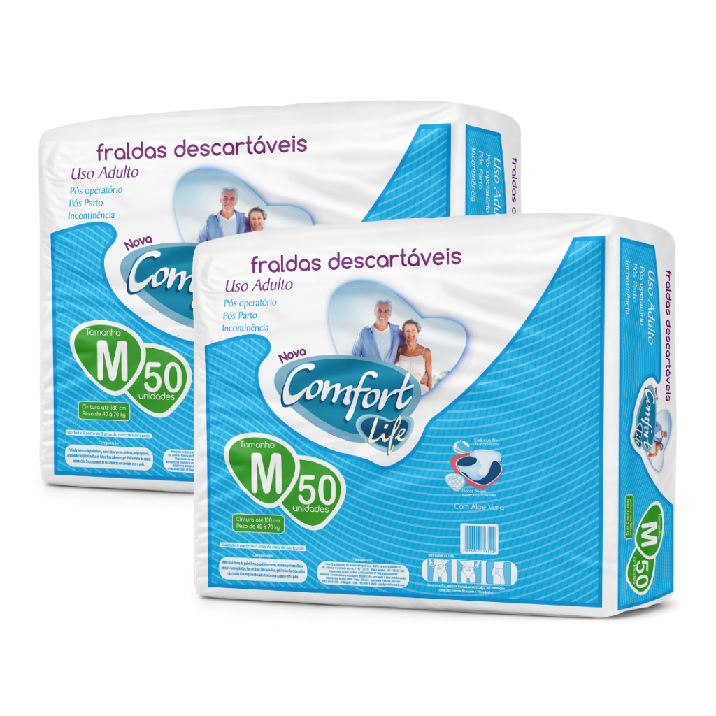 Kit Com 2 Pacotes Fralda Descartável Geriátrica Adulto Comfort Life G Direto da Fábrica em Oferta na Shopee