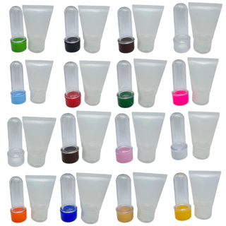 kit festa lembrancinha 20 unidades.  10 mini tubete 8cm e 10 mini bisnaga transparente kit confeiteiro pascoa em Oferta na Shopee