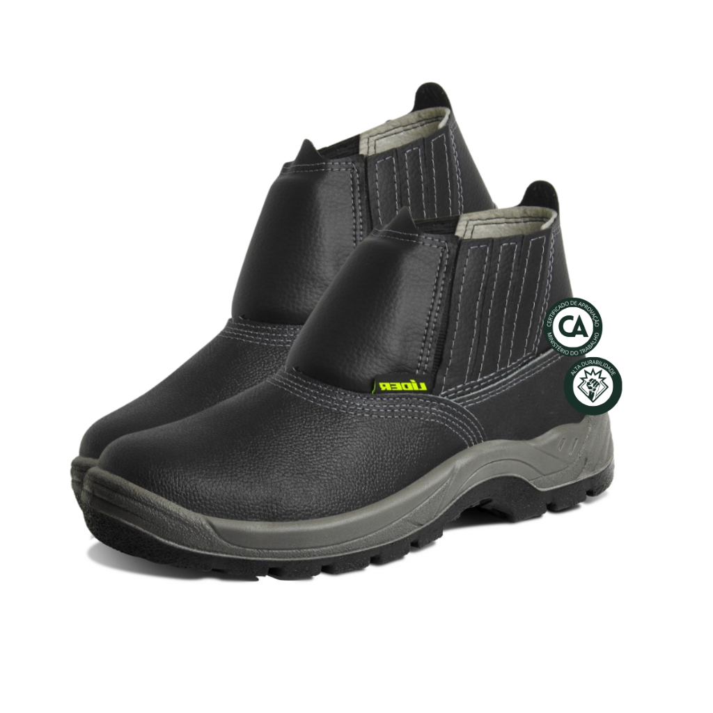 Bota de segurança lider com bico de PVC e solado em bidensidade, EPI L106PVC