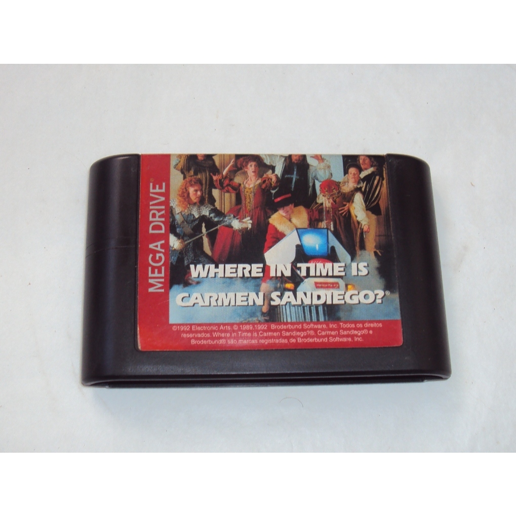 Where In Time Is Carmen Sandiego Original Tectoy para Mega Drive - Funcionando - Usado