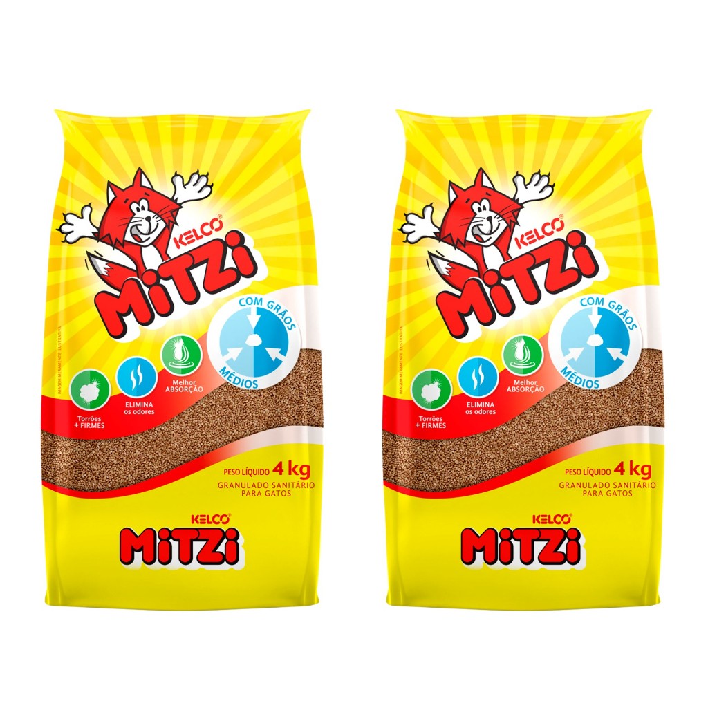 Kelco  KIT Granulado Sanitário Mitzi 4kg - 2 Unidades em Oferta na Shopee
