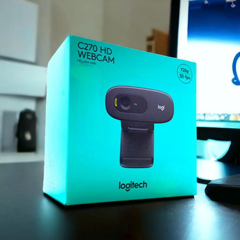 Webcam Logitech C270 HD+ 30FPS C/ Microfone Original - 1 Ano de Garantia