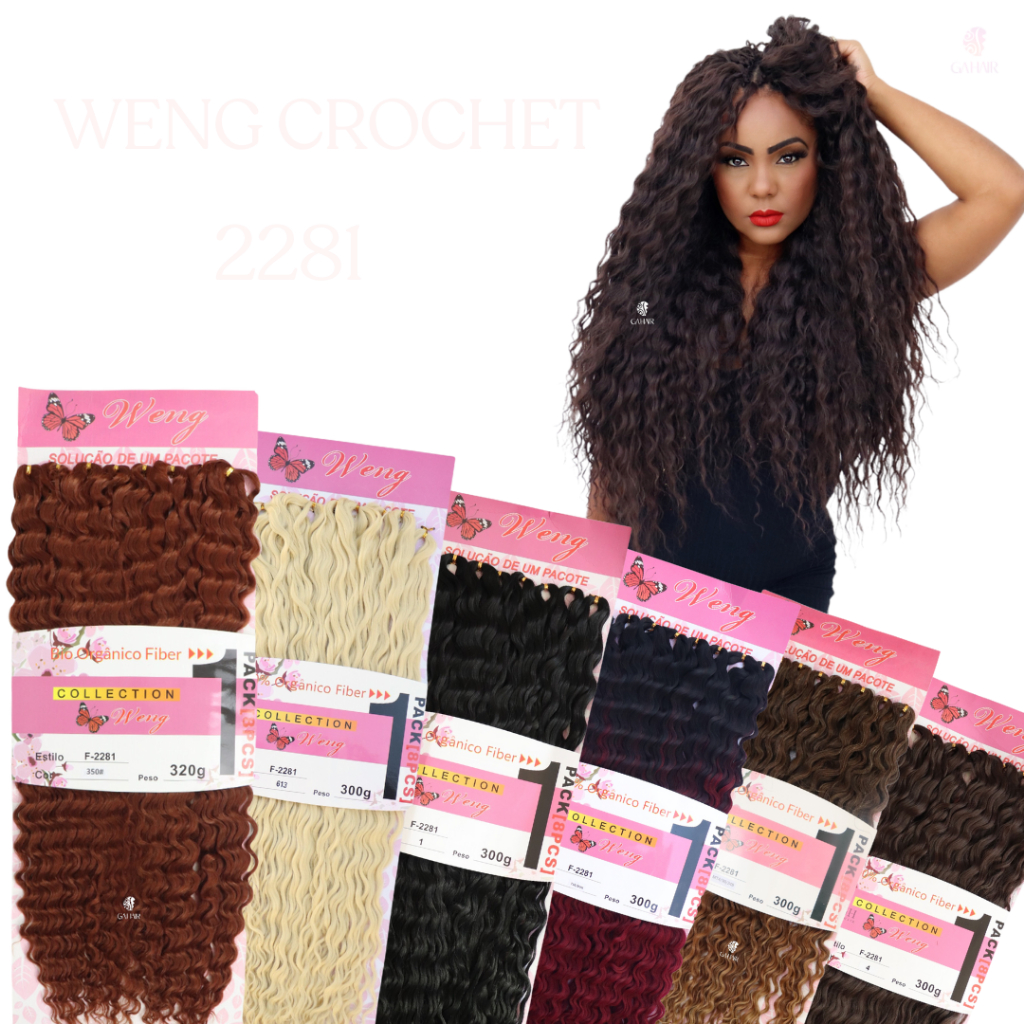 Cabelo Organico Cacheado Para Crochet Braids - Weng - 73Cm - Importado - Serve 1 Cabeça